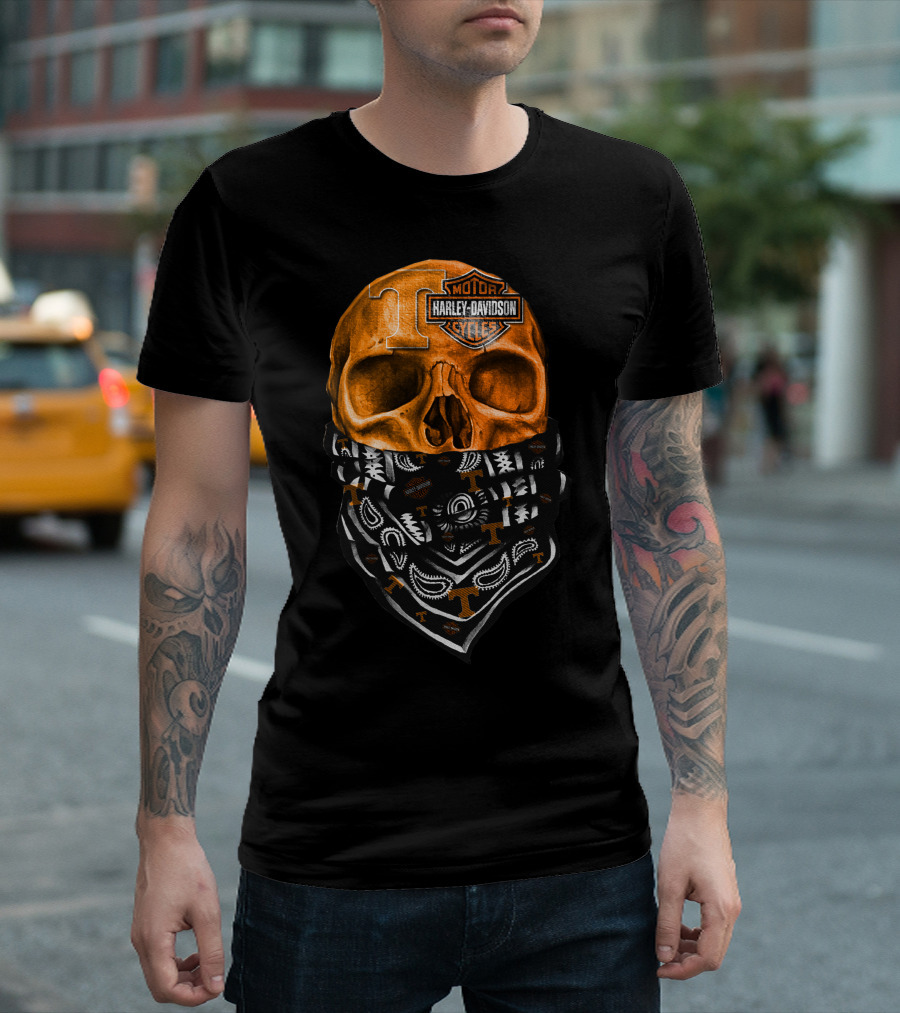 Tennessee Harley Davidson Skull Bandana T-Shirt