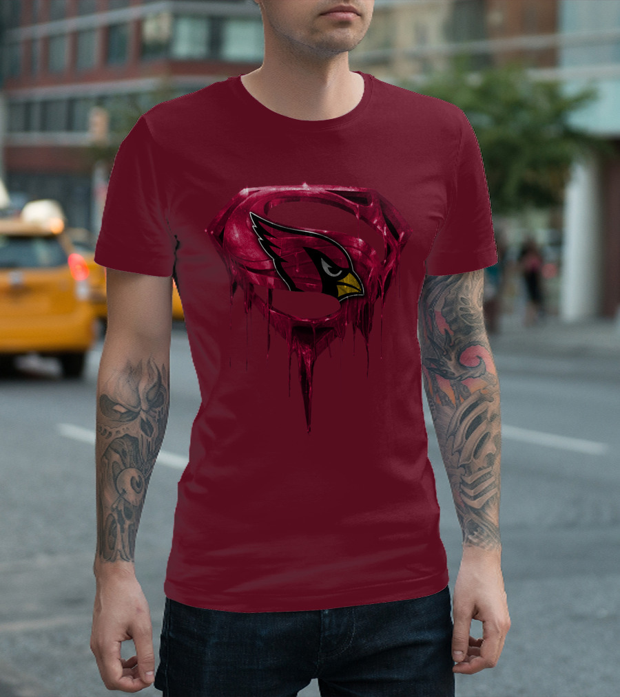 Arizona Cardinals Dripping Superman T-Shirt
