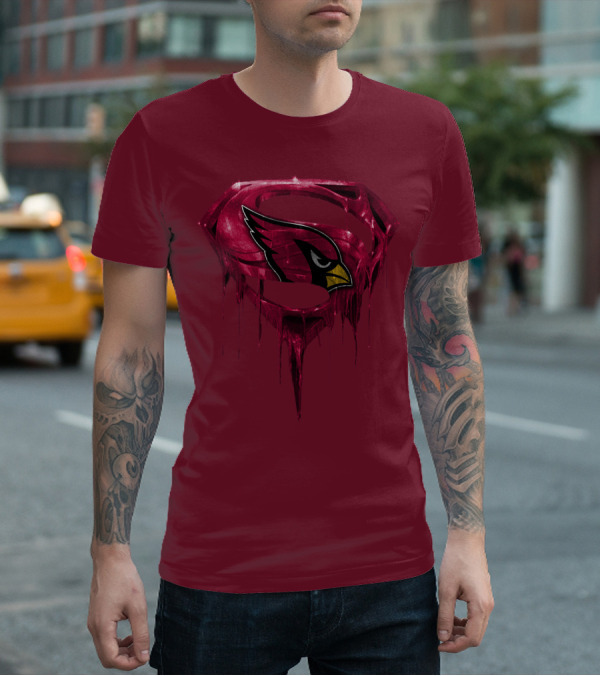 Arizona Cardinals Dripping Superman T-Shirt