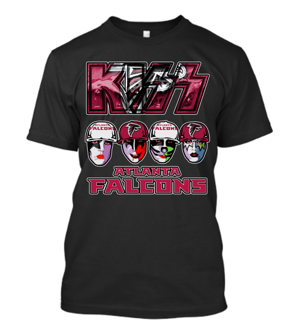 Kiss Band Atlanta Falcons Face Paint NFL Collaboration T-Shirt