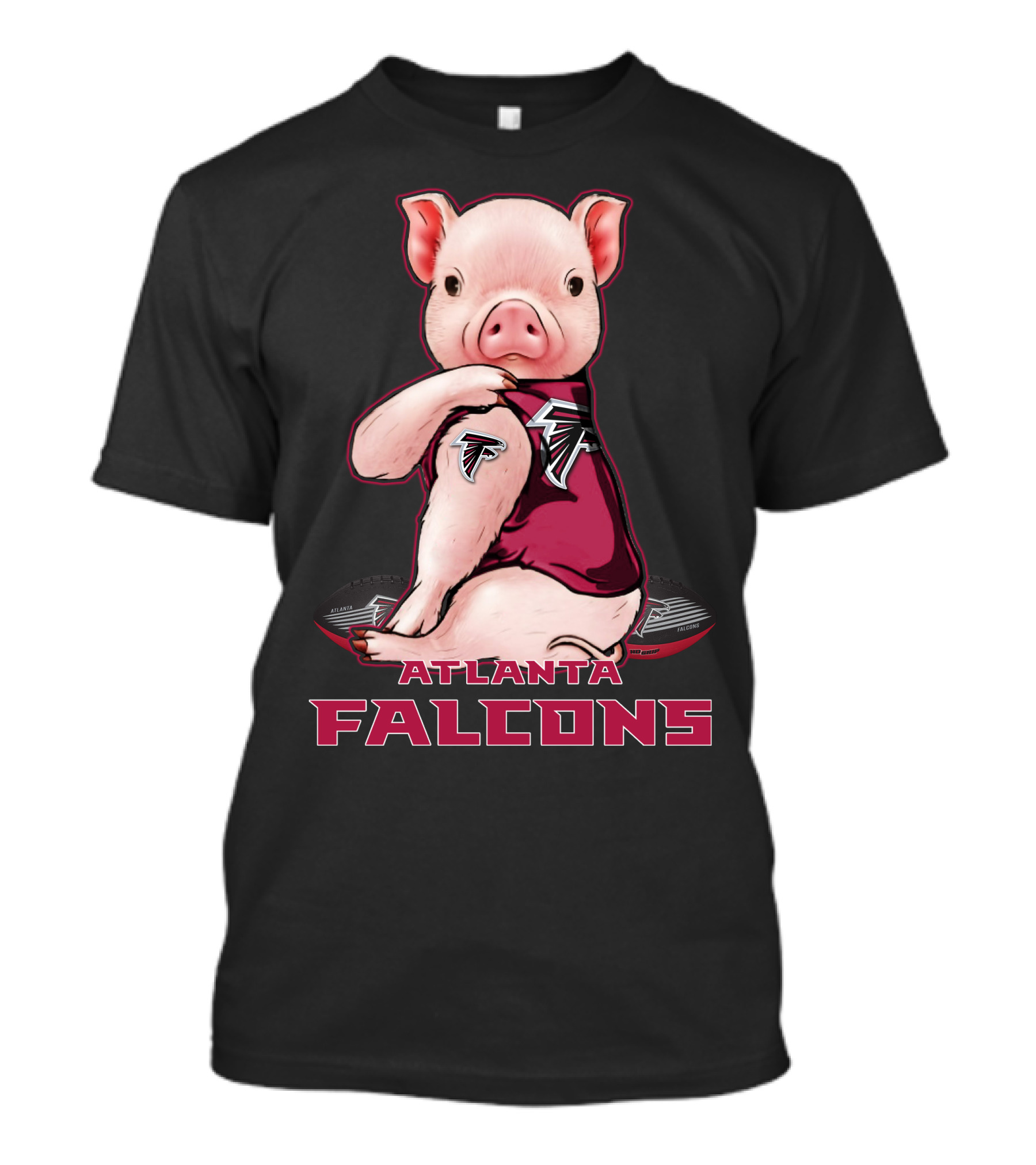Atlanta Falcons Pig Football Fan T-Shirt