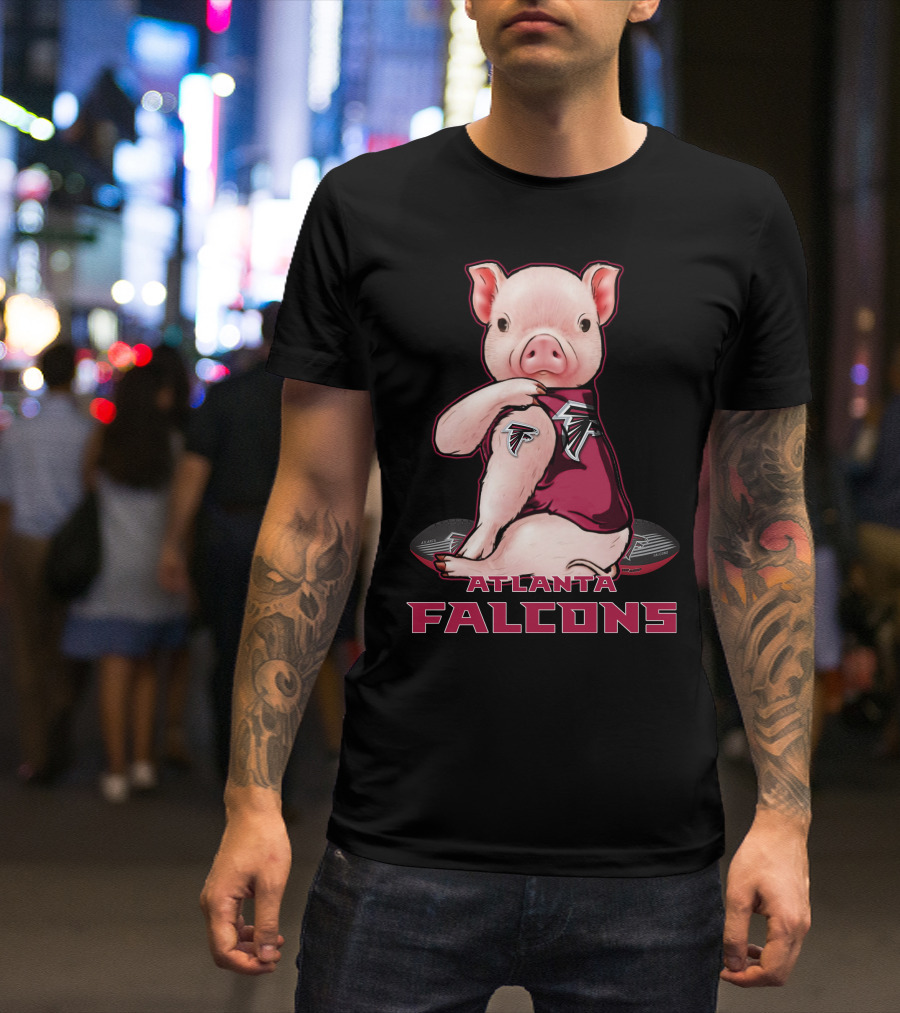 Atlanta Falcons Pig Football Fan T-Shirt