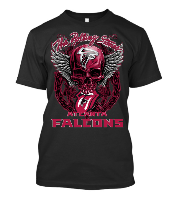 The Rolling Stones Atlanta Falcons Skull With Wings And Tongue T-Shirt