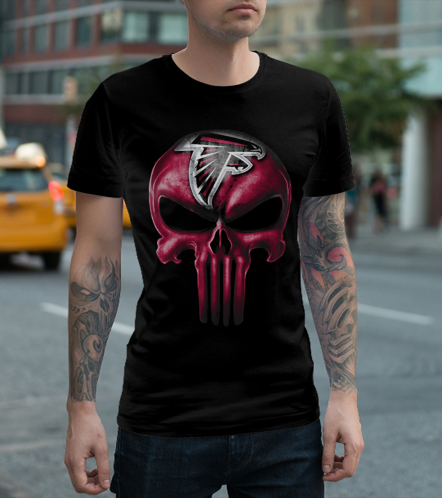 Skull Atlanta Falcons Logo Nfl T-Shirt