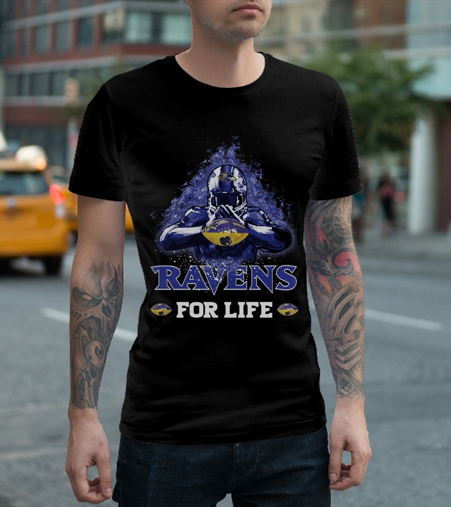 Ravens For Life Baltimore Football Fan T-Shirt