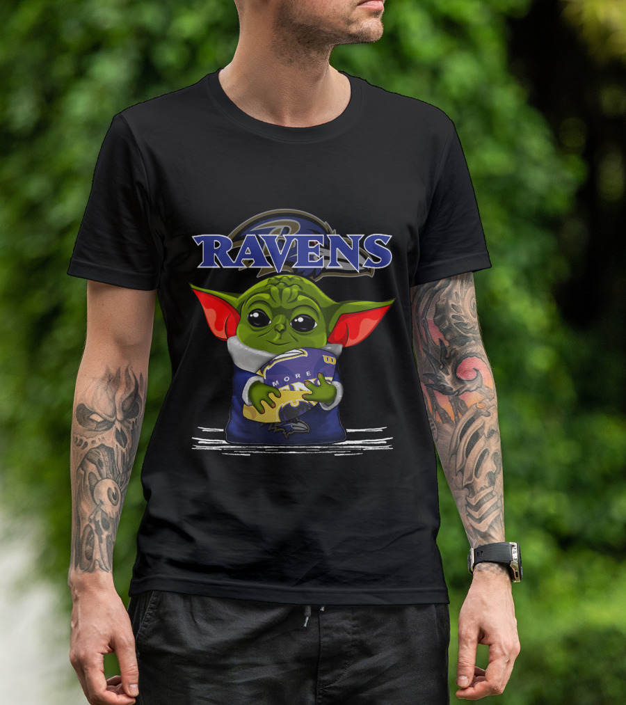 Ravens Yoda Baltimore Football Team Fan T-Shirt