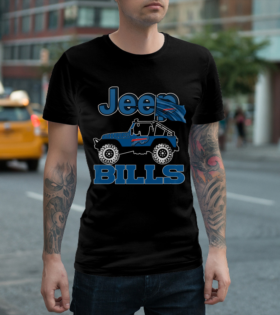Jeep Buffalo Bills Football Vehicle Flag T-Shirt