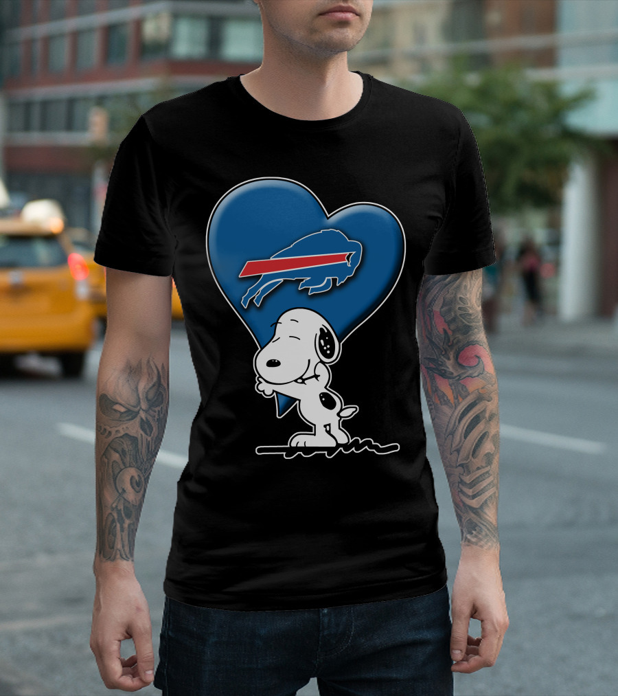 Snoopy Heart Hug Buffalo Bills T-Shirt