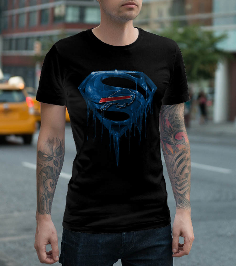 Buffalo Bills Superman Dripping T-Shirt