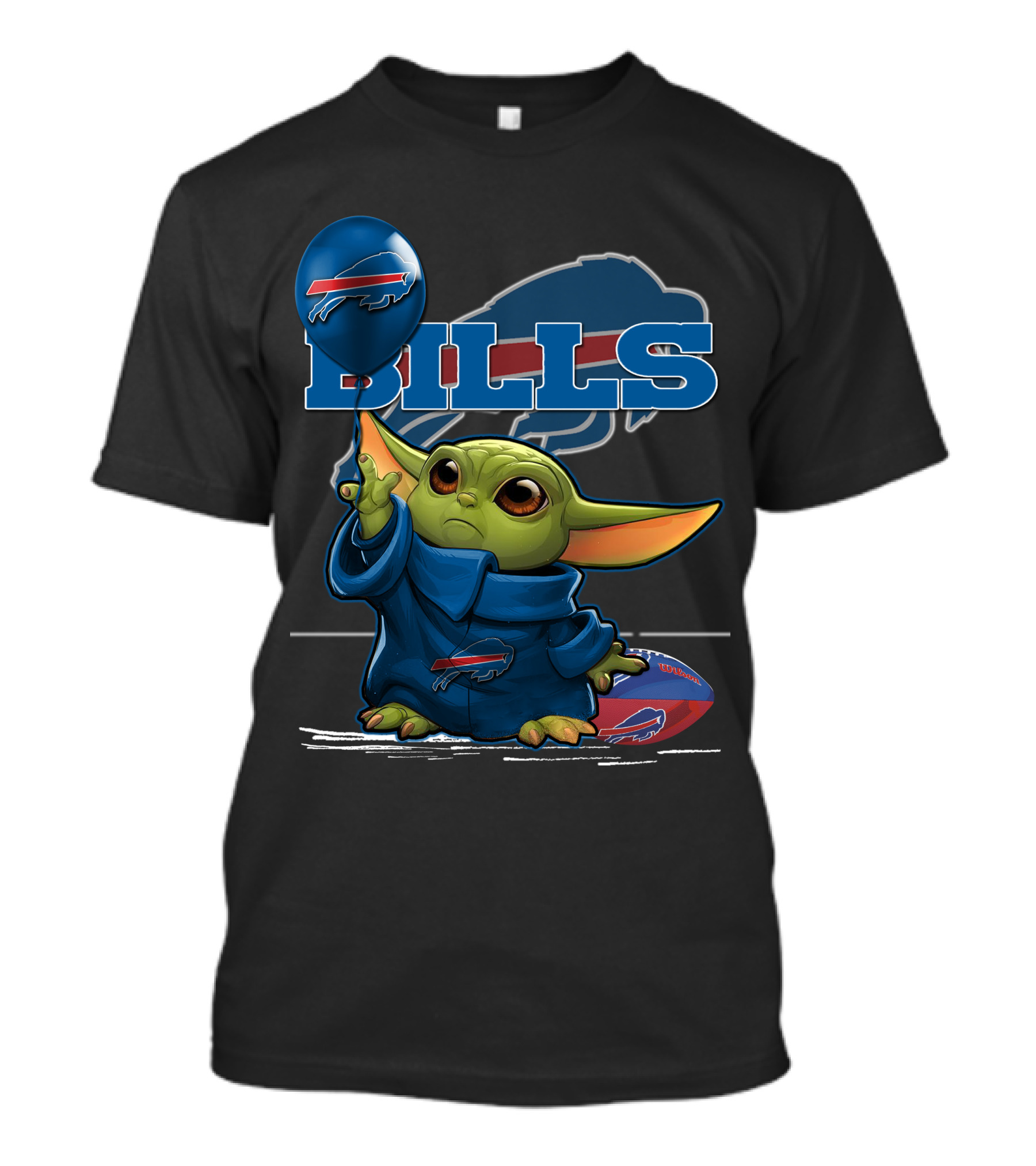 Yoda Bills Buffalo Football Balloon T-Shirt