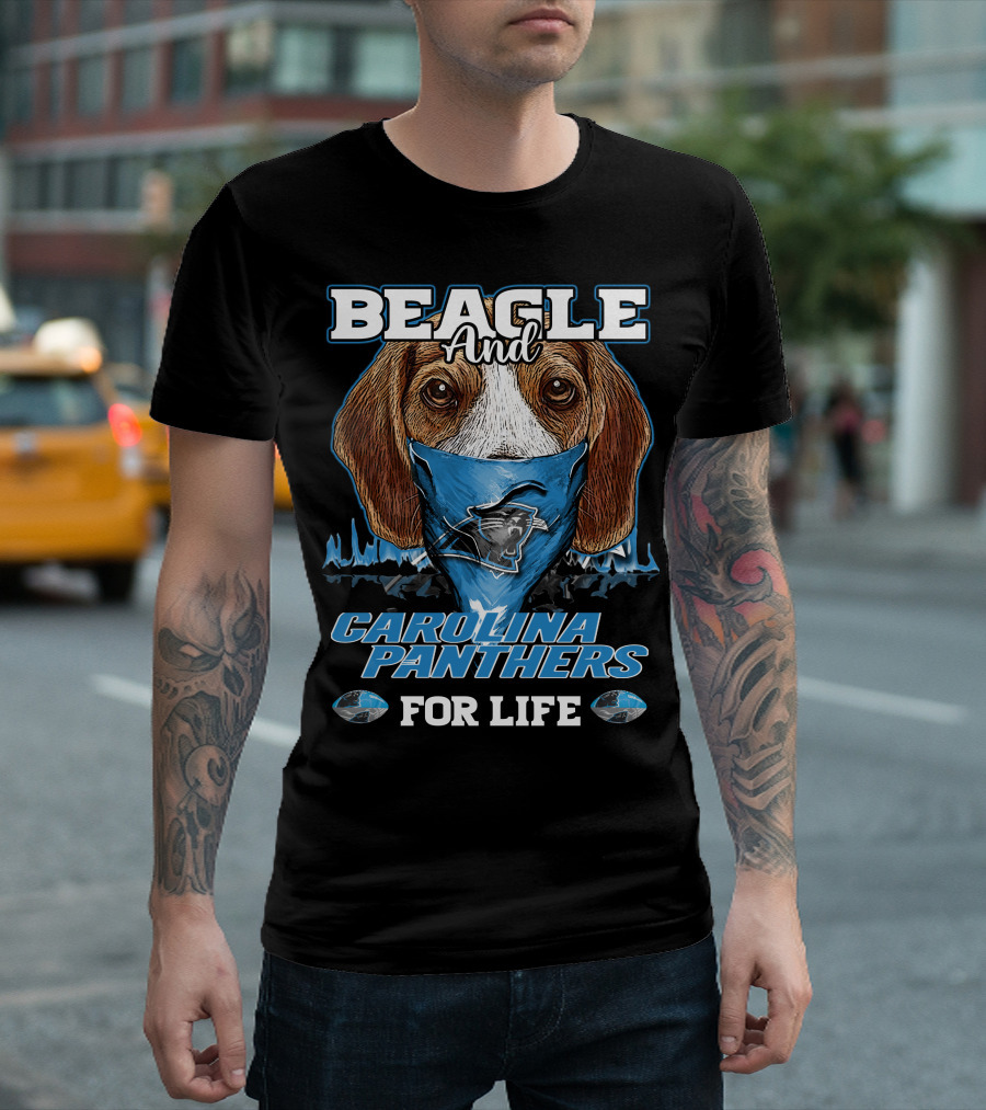 BEAGLE AND CAROLINA PANTHERS FOR LIFE T-Shirt