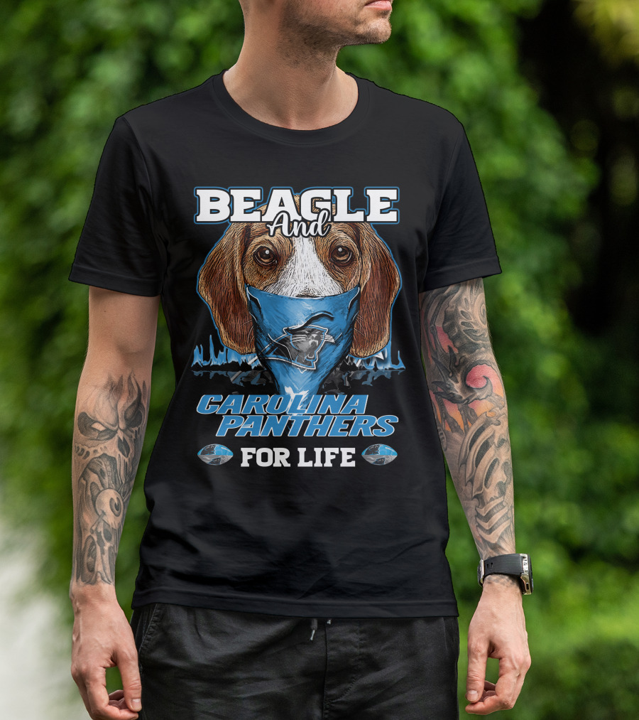 BEAGLE AND CAROLINA PANTHERS FOR LIFE T-Shirt