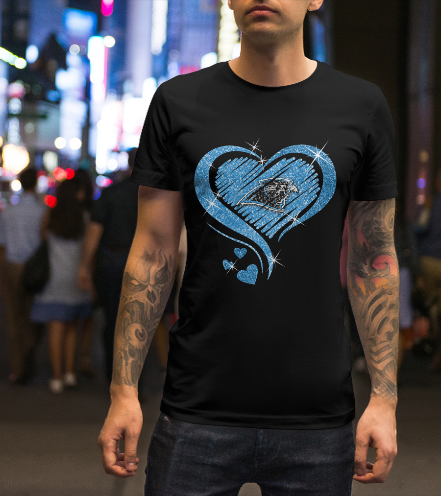 Heart Diamond Carolina Panthers Fan Passion T-Shirt