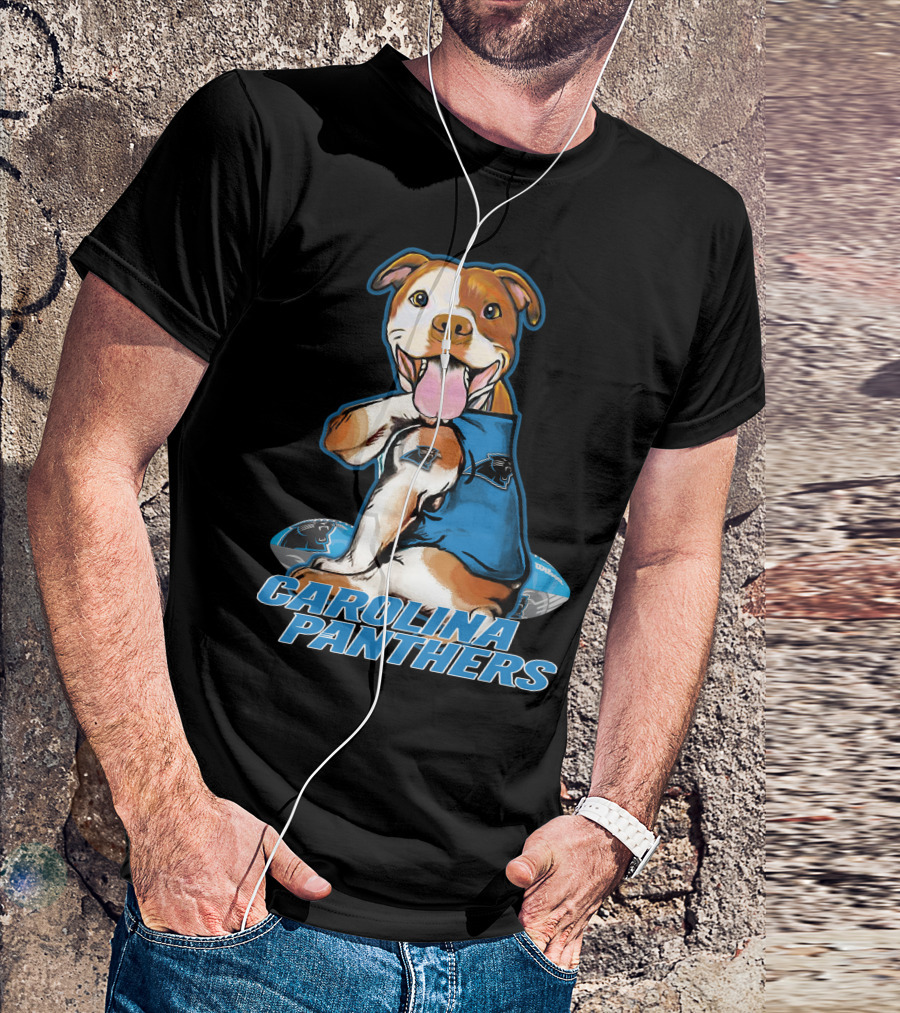 PITTBULL CAROLINA PANTHERS FOOTBALL DOG T-Shirt
