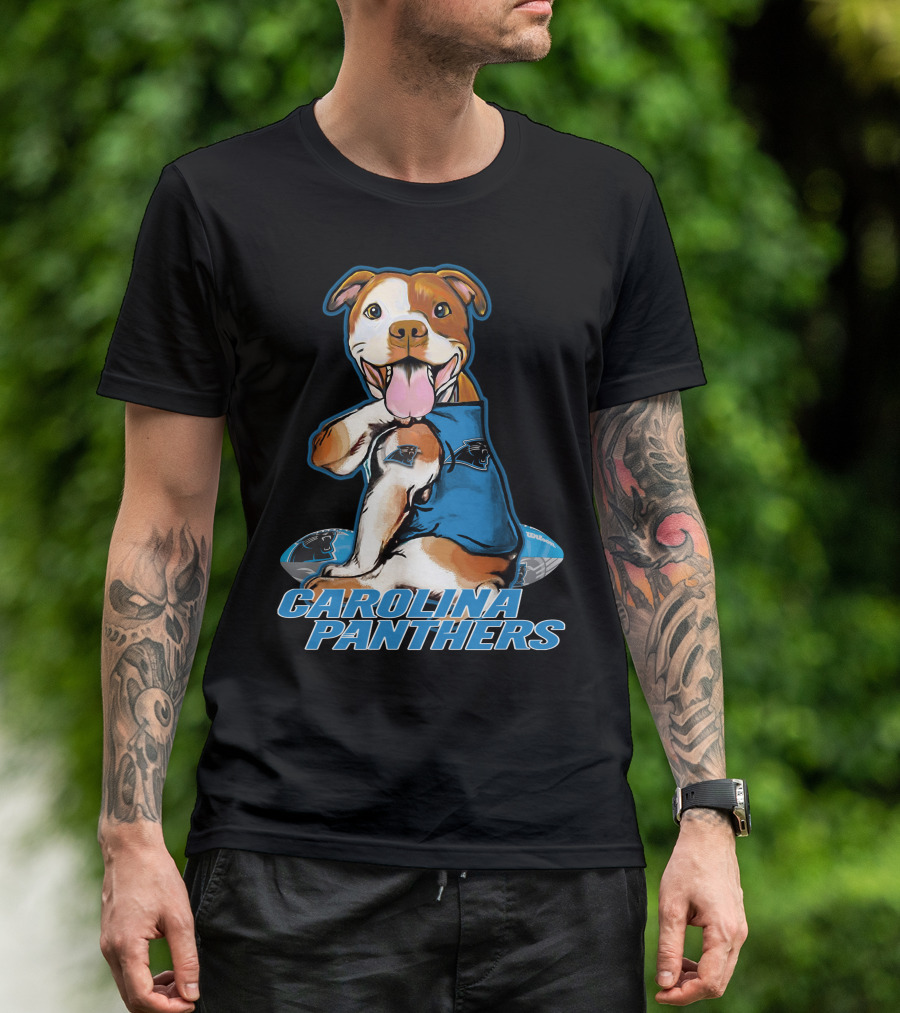 PITTBULL CAROLINA PANTHERS FOOTBALL DOG T-Shirt