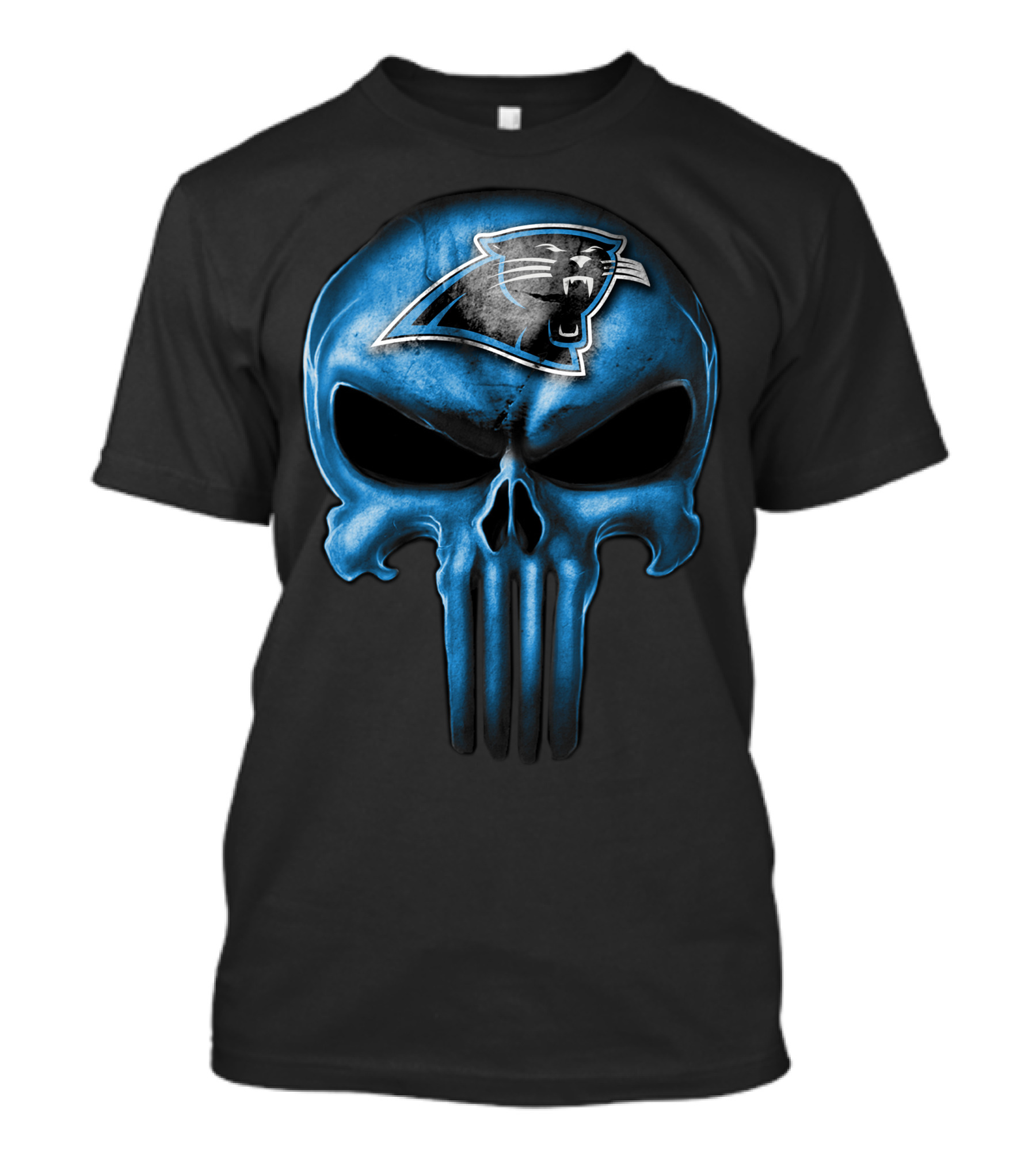 Skull Carolina Panthers Punisher Logo Mashup T-Shirt