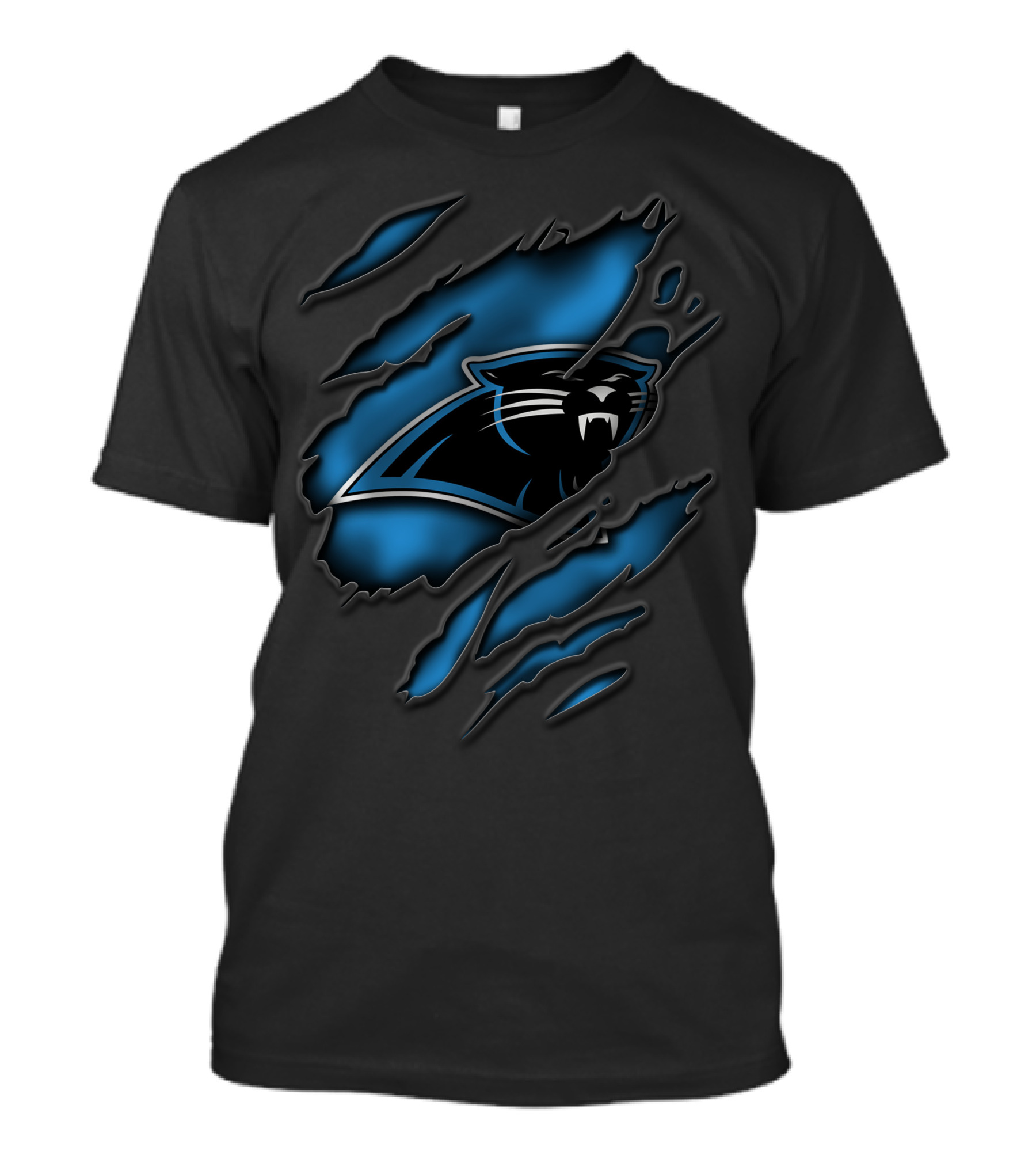 Carolina Panthers Claw Marks Torn T-Shirt