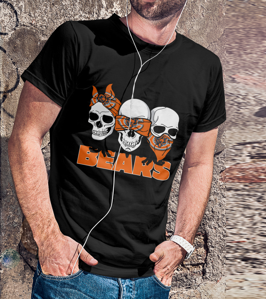 3 Skull BEARS Bandana Trio T-Shirt