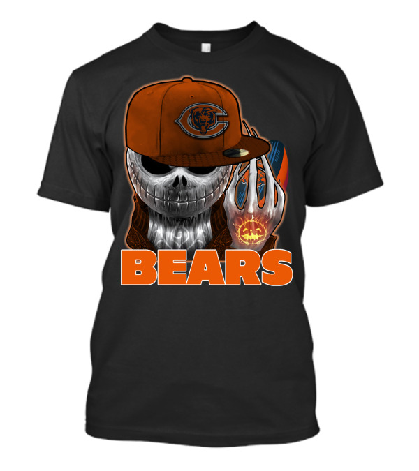 Jackskull Chicago Bears Halloween Fan Gear T-Shirt