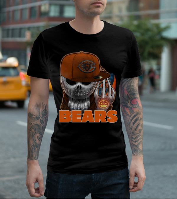 Jackskull Chicago Bears Halloween Fan Gear T-Shirt