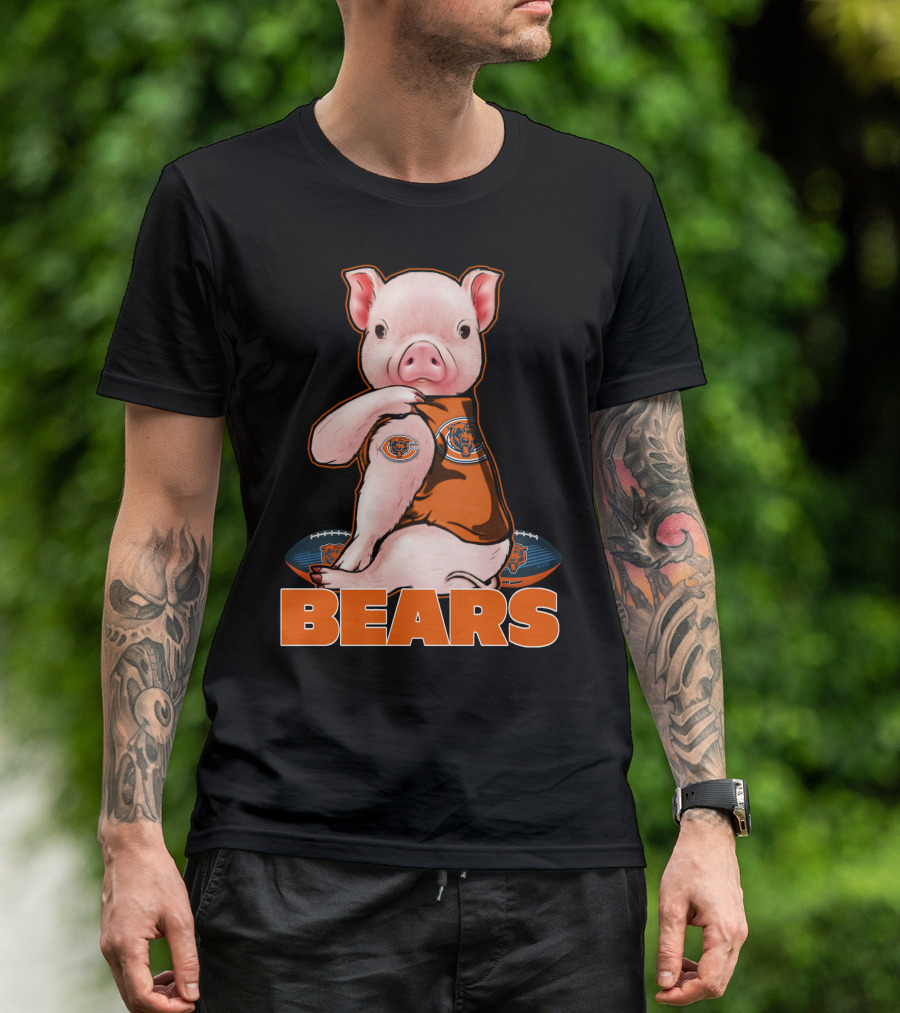 Pig BEARS Football T-Shirt
