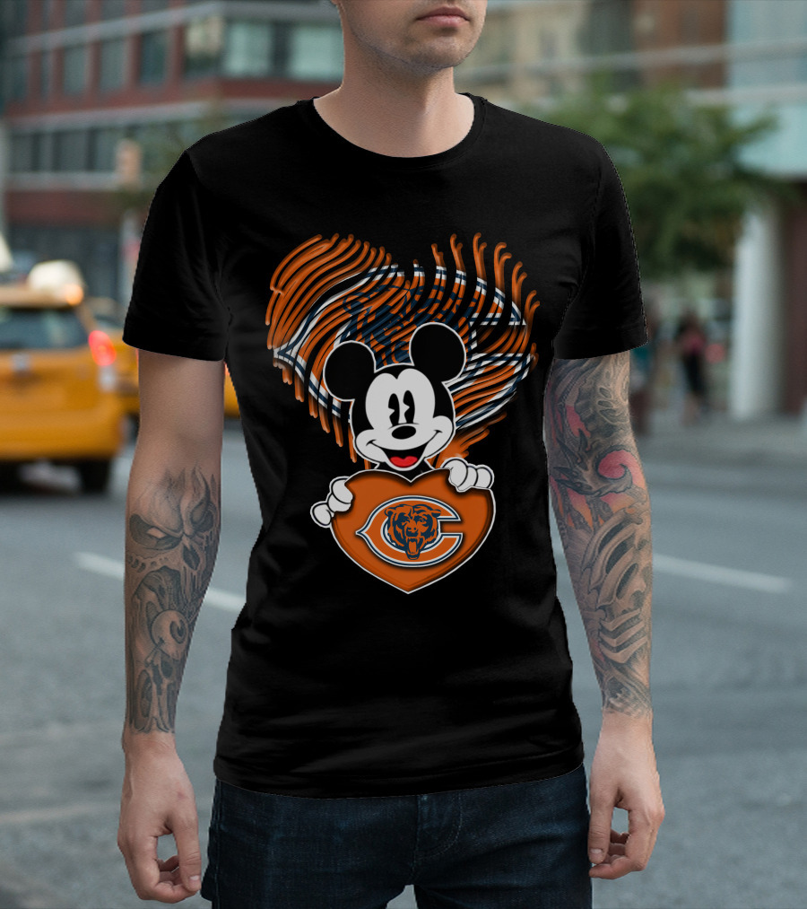 Mick And Heart Shaped Chicago Bears T-Shirt