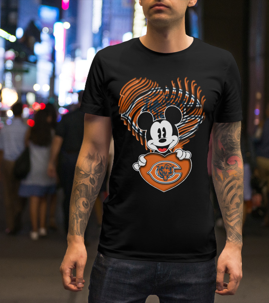 Mick And Heart Shaped Chicago Bears T-Shirt