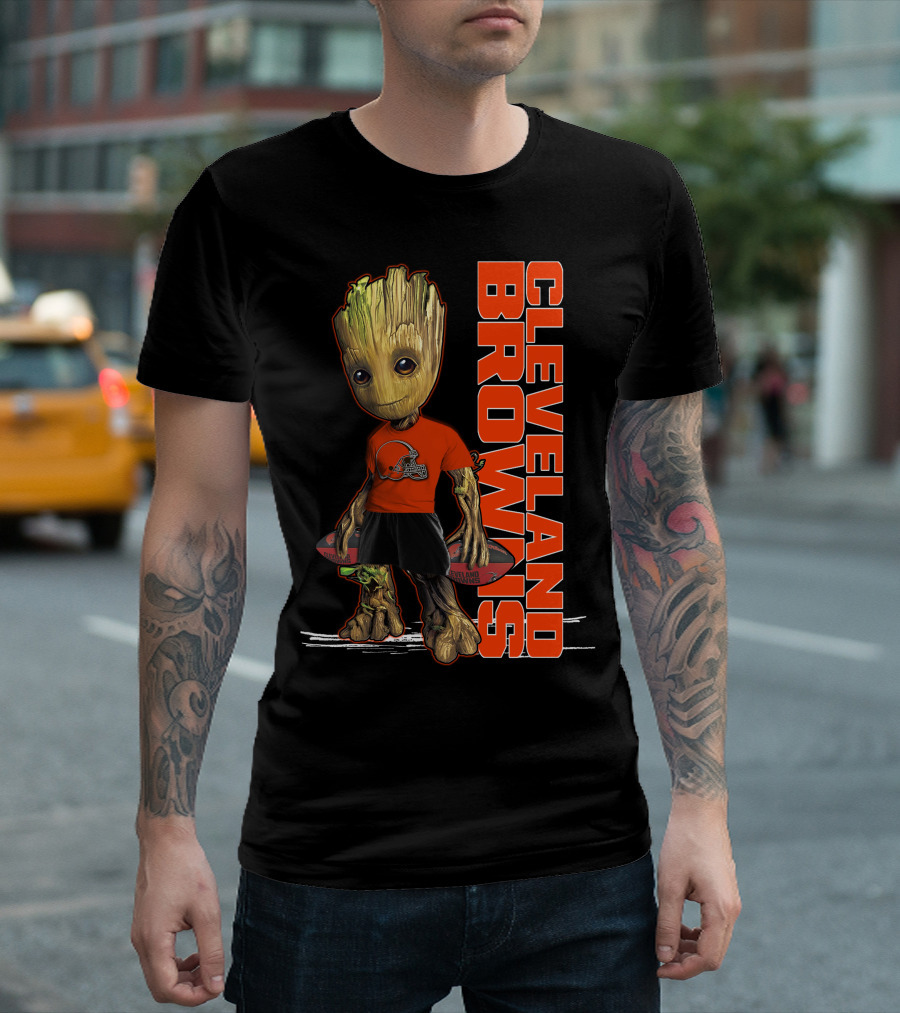 Groot Cleveland Browns NFL Team Spirit T-Shirt