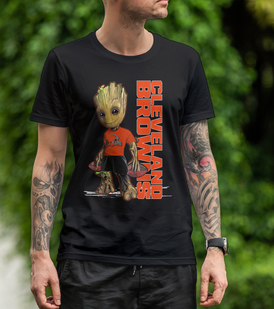 Groot Cleveland Browns NFL Team Spirit T-Shirt