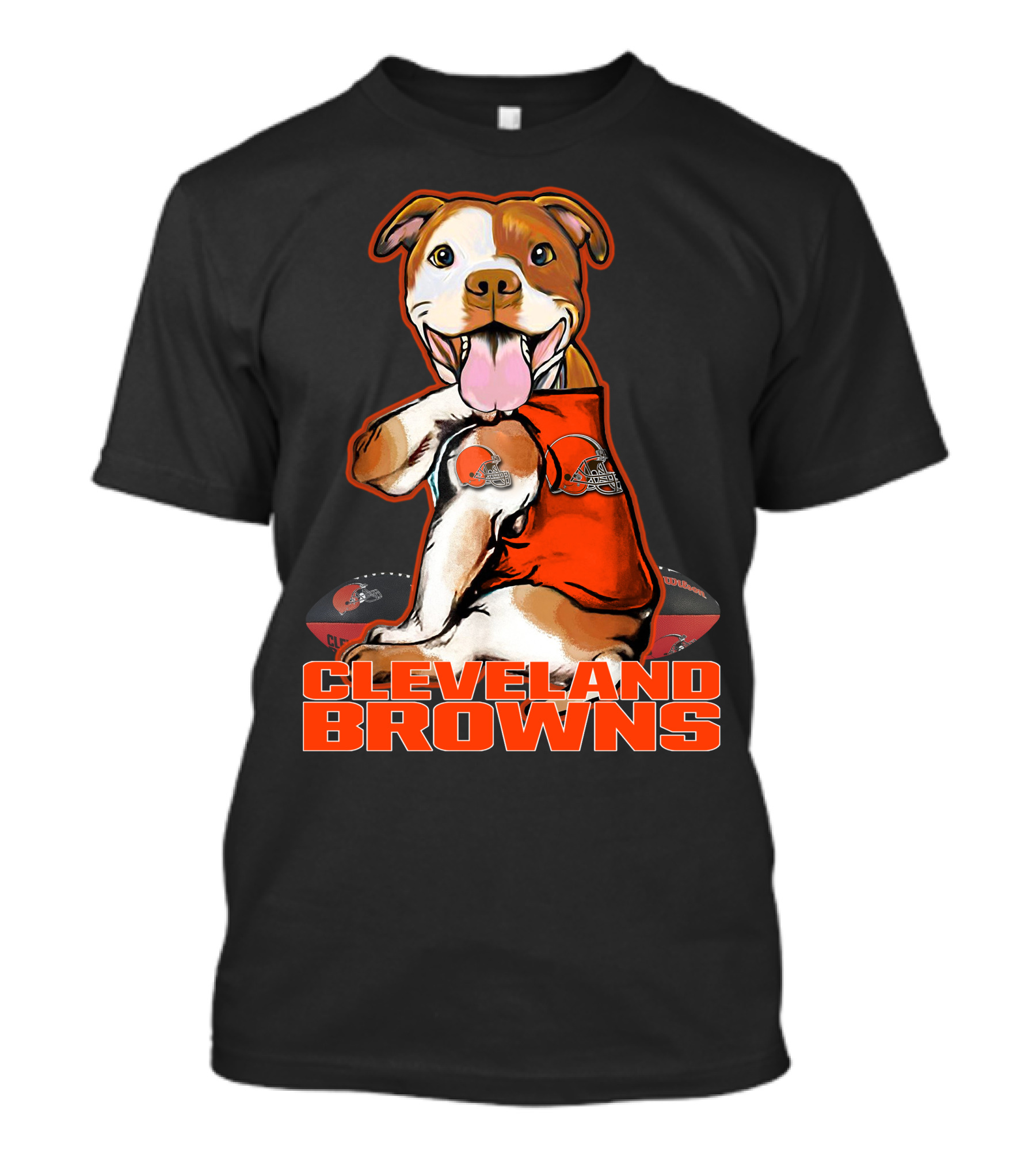 Cleveland Browns Pitbull Fan Football T-Shirt