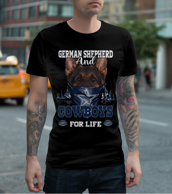 German Shepherd And Cowboys For Life T-Shirt