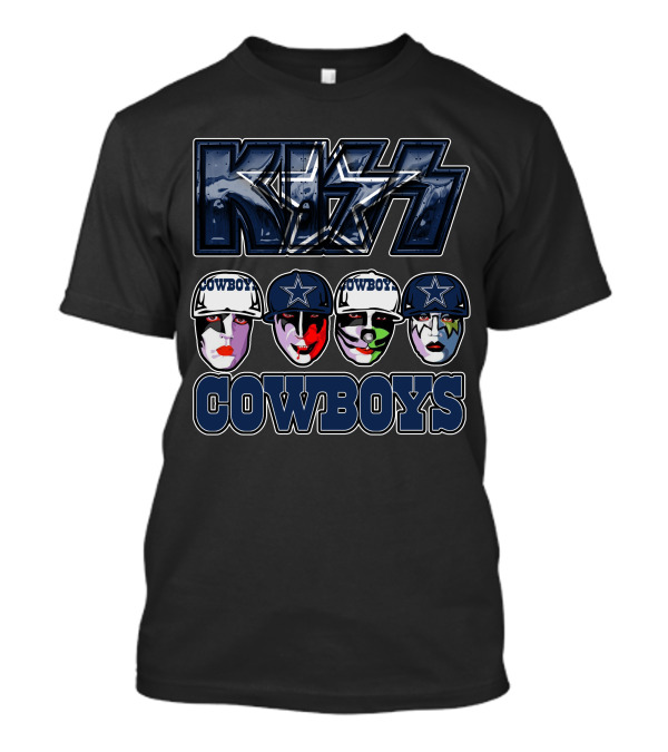 Kiss Cowboys Dallas Football Faces T-Shirt