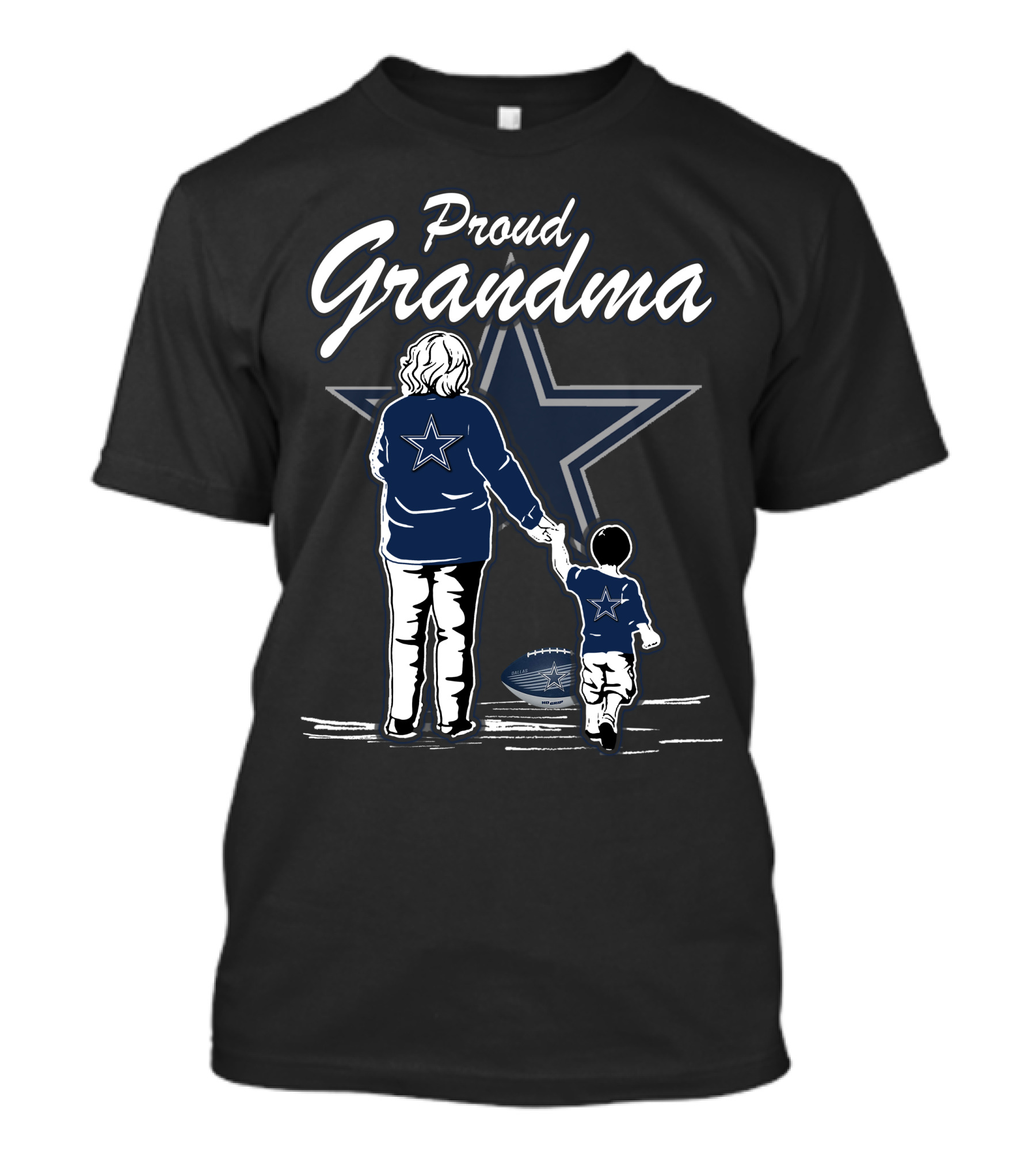 Proud Grandma Dallas Cowboys Football Star Fan Family Love T-Shirt