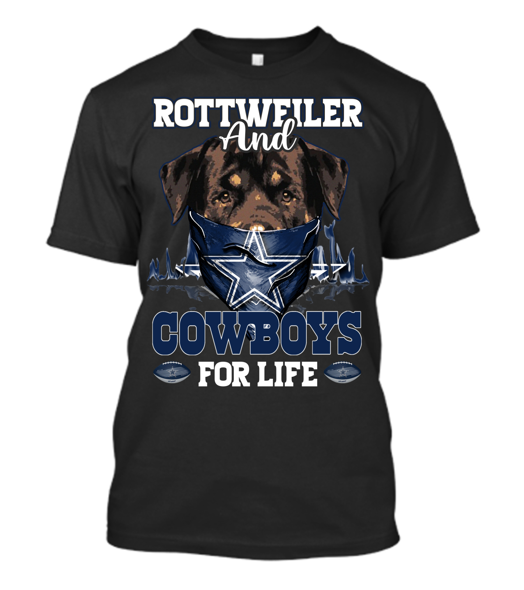Rottweiler And Cowboys For Life T-Shirt