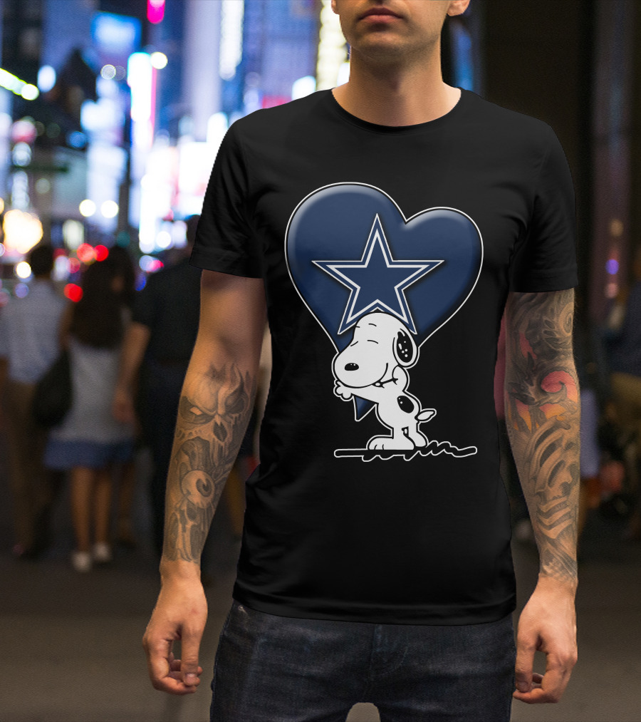 Snoopy Heart Dallas Cowboys Star T-Shirt