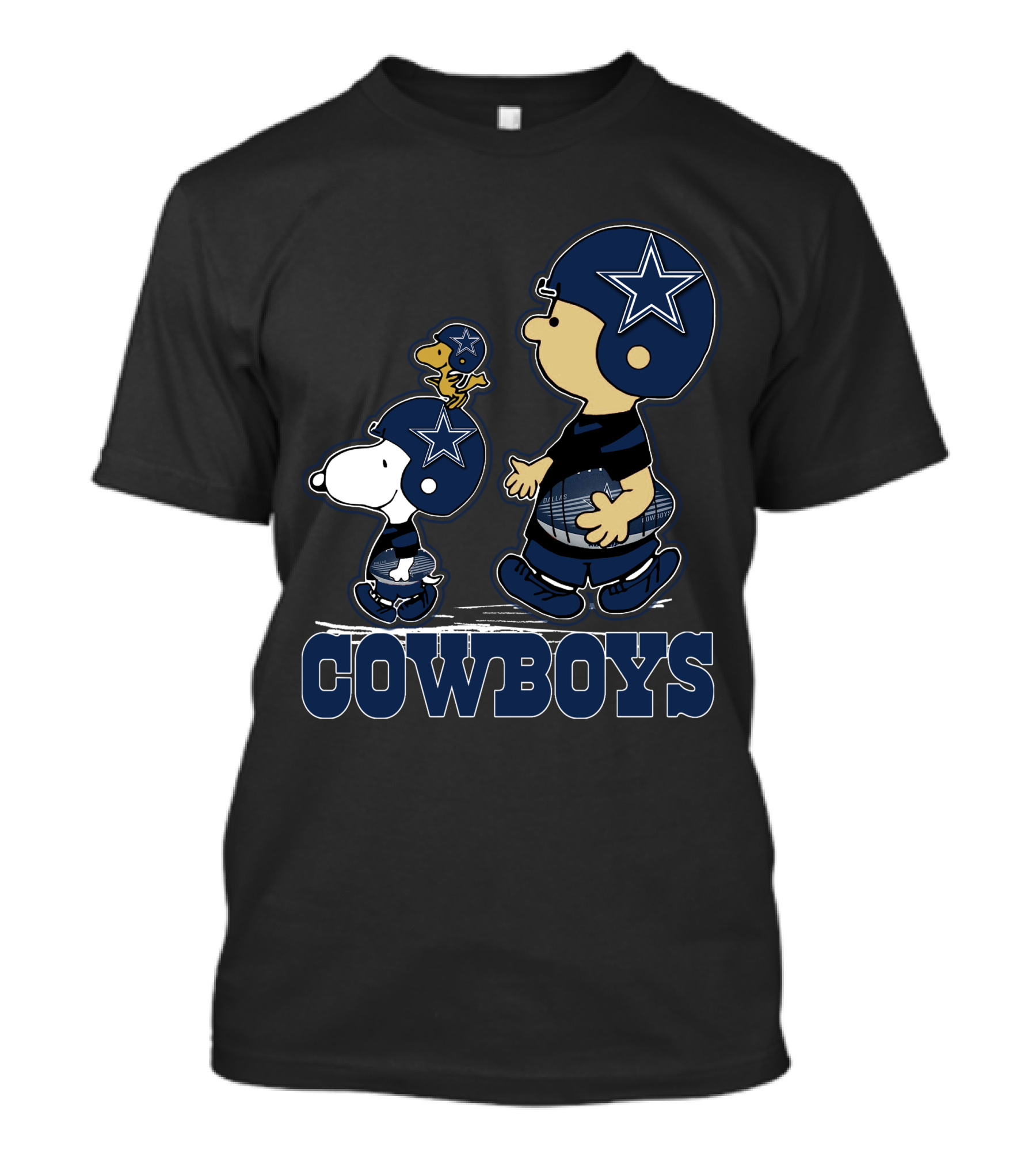 Snpfootball Dallas Cowboys Peanuts Characters Football Helmets T-Shirt