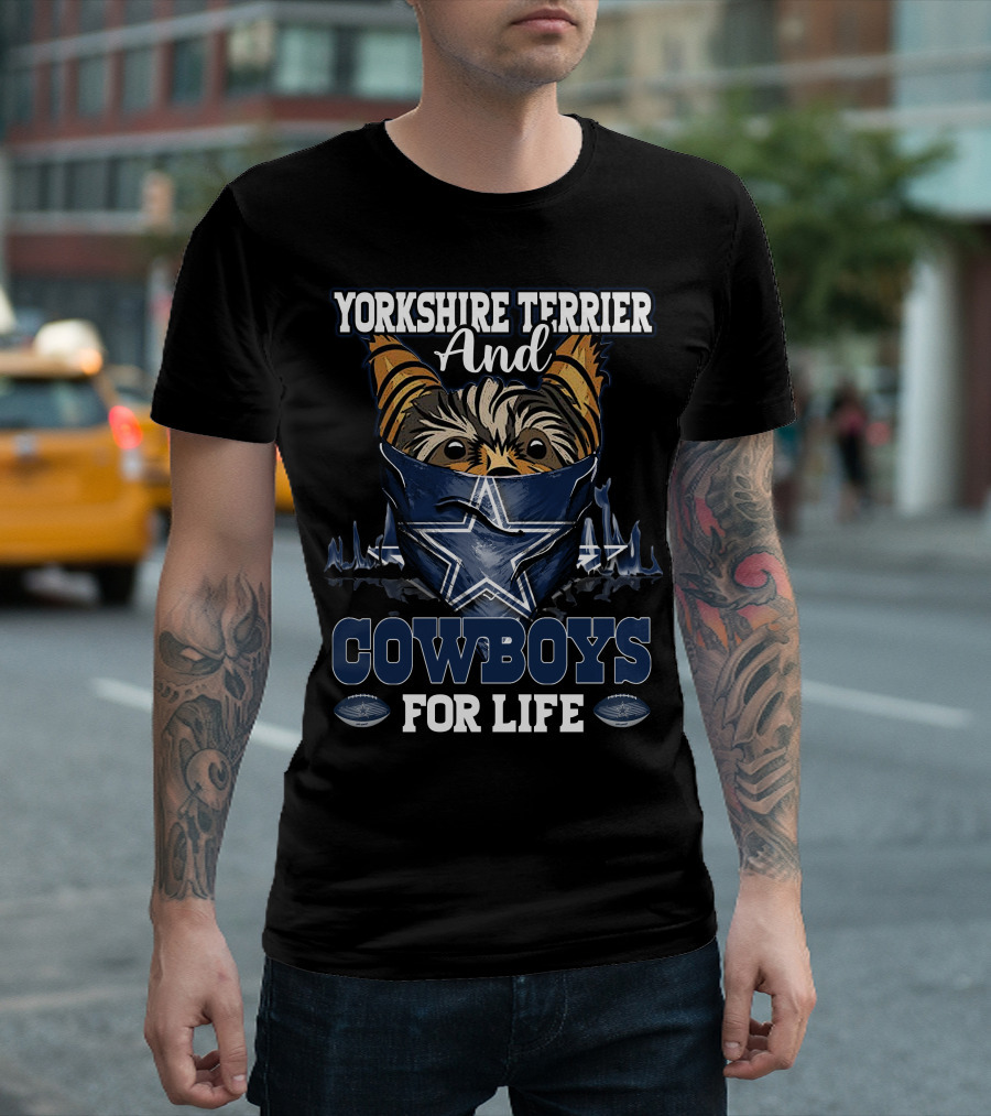Yorkshire Terrier And Cowboys For Life T-Shirt