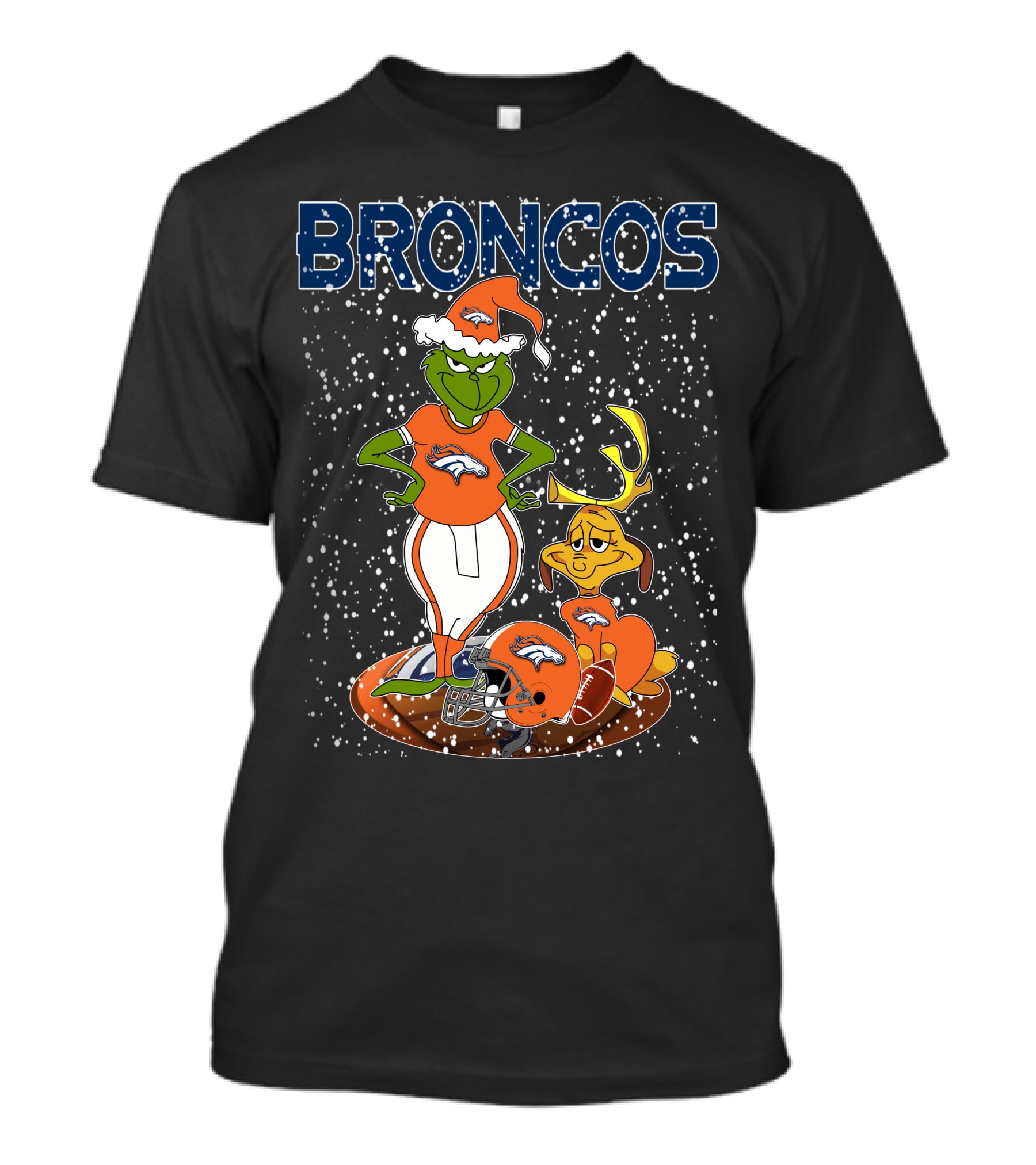 Grinchxmas DENVER BRONCOS Holiday Spirit MaxNFL T-Shirt