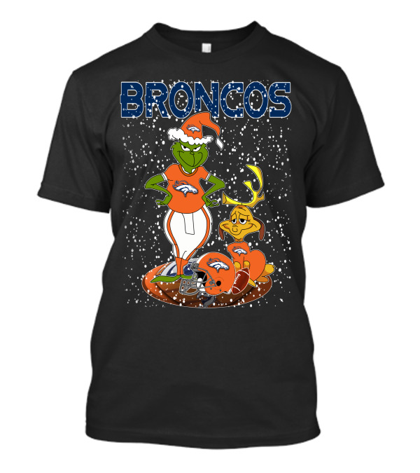 Grinchxmas DENVER BRONCOS Holiday Spirit MaxNFL T-Shirt