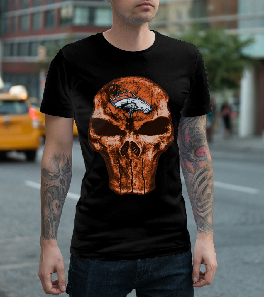 Skull Denver Broncos T-Shirt