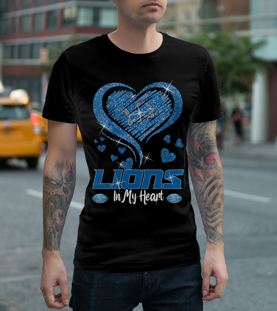 LIONS In My Heart Detroit T-Shirt