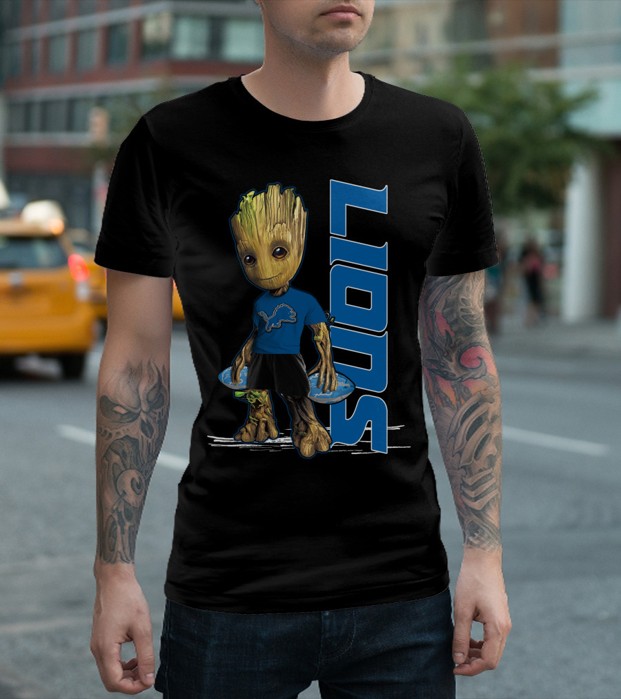 Groot Detroit Lions NFL Fan T-Shirt