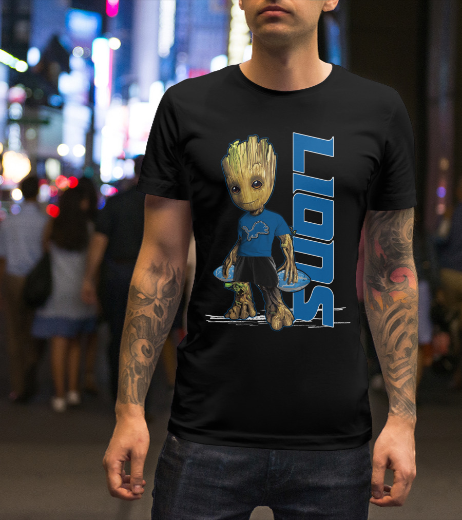 Groot Detroit Lions NFL Fan T-Shirt