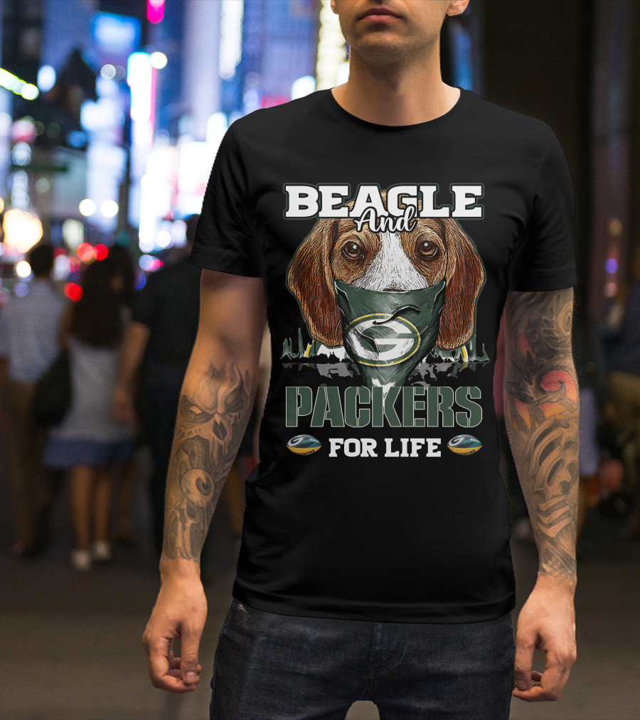 Beagle And Packers For Life T-Shirt