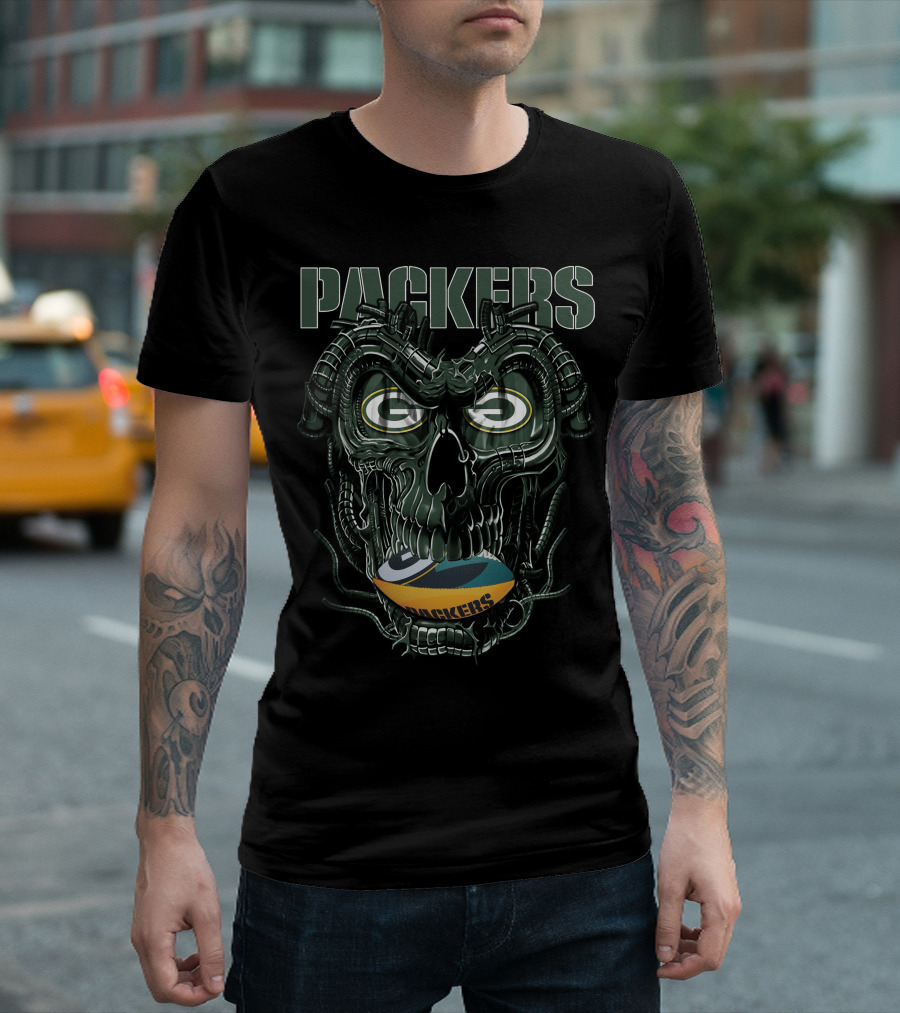 Packers Dragonskull Fantasy Football Fan T-Shirt