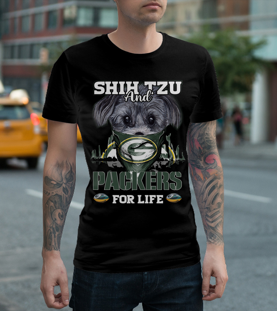 SHIH TZU And PACKERS FOR LIFE T-Shirt