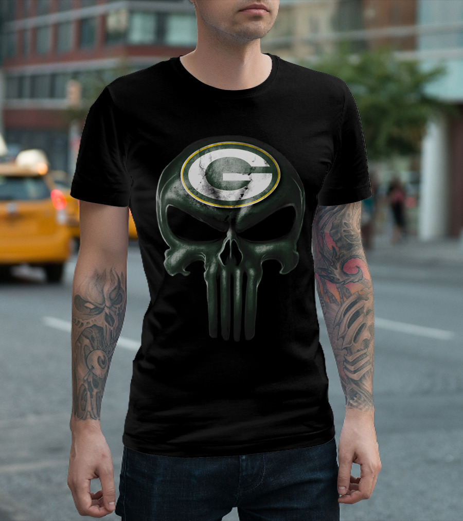 Skull Green Bay Packers T-Shirt