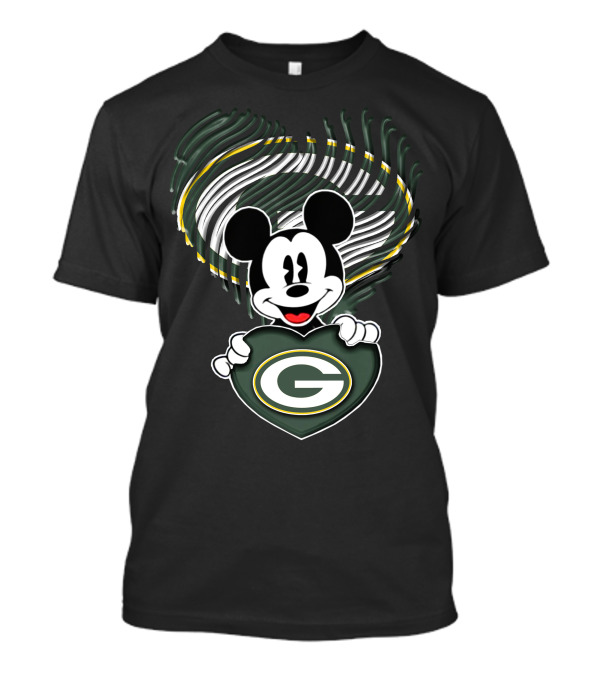 Mick Green Bay Packers Heart Fan T-Shirt