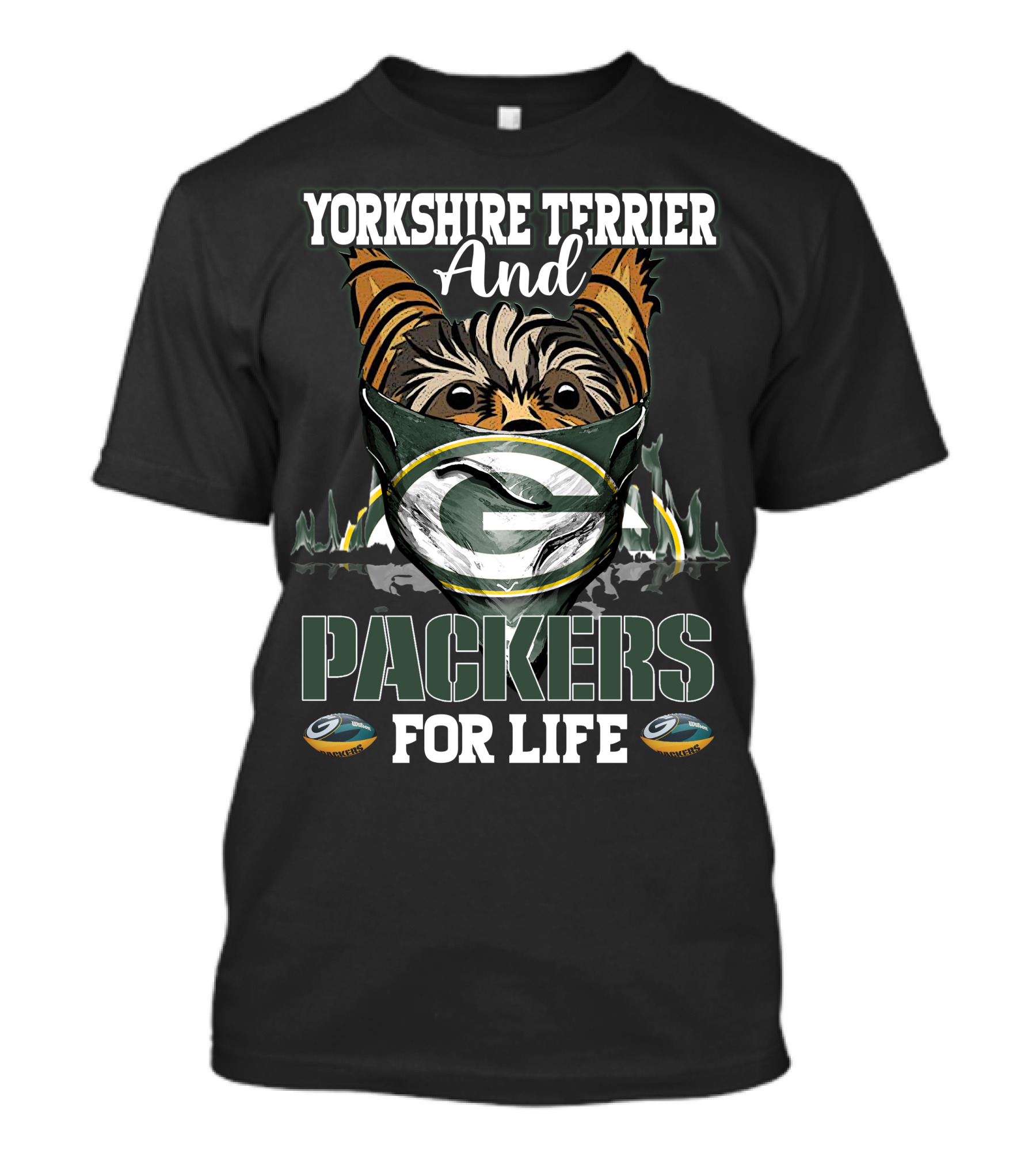 Yorkshire Terrier And Packers For Life T-Shirt