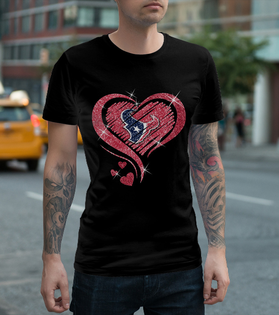 Heart Diamond Houston Texans T-Shirt